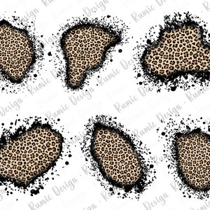 Grunge Leopard Patches PNG, Distressed Sublimation Patches PNG ...