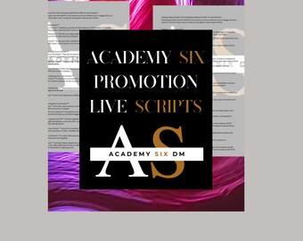 Academy | Six | Digital | Marketing | Promotional | Live | Script | TikTok | Social Media | Profile | DM | MRR | PLR | Resell | Done For You