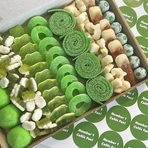 Celtic  inspired sweet box. Green football sweet box