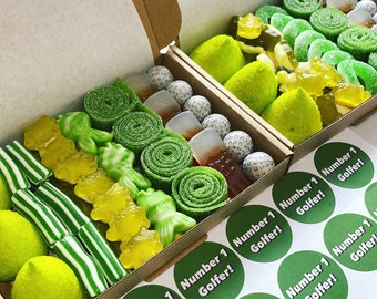 Golf inspired sweet box. Golf and beers gift