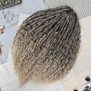Fast delivery dreads, DE SE reusable ash brown curls, 23 inches curly boho synthetic Wavy dreadlock extensions, Soft hair set, In stock