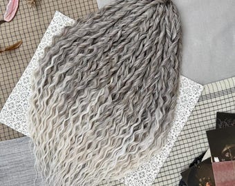 Fast delivery dreads, SE DE ash blonde curly dreadlock extensions, 23 inches synthetic reusable locks in stock