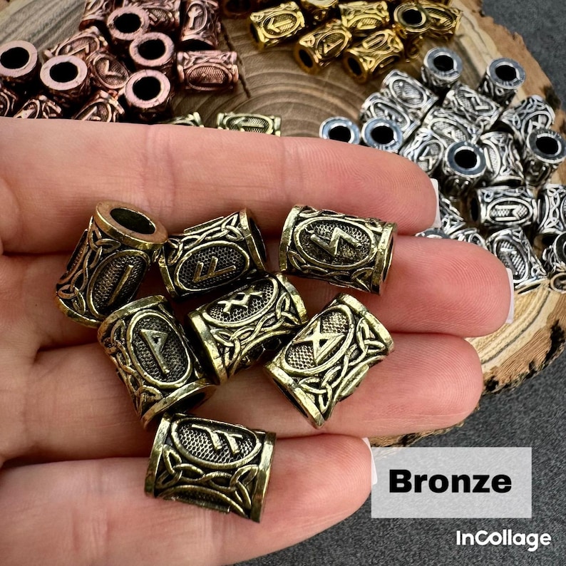 Dread Rune Viking Dread Runes, Runic Alphabet and Norse Individual Dreadlock Beads ...