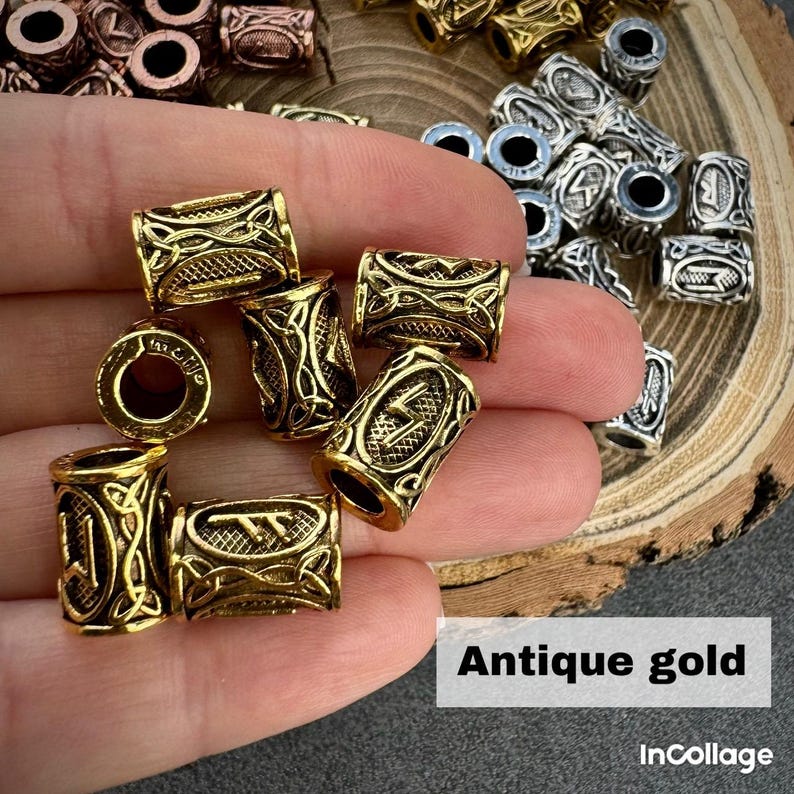 Dread Rune Viking Dread Runes, Runic Alphabet and Norse Individual Dreadlock Beads ...