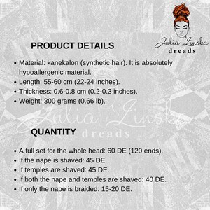 a label for a product with a description of the product