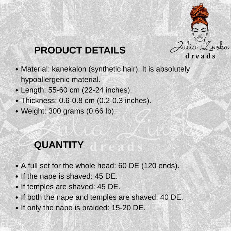 a label for a product with a description of the product