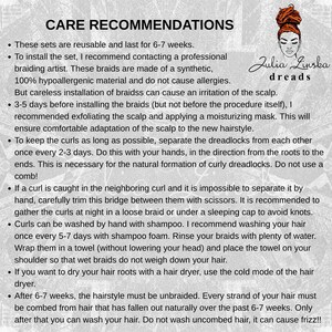 The image is a collection of text and illustrations related to hair care recommendations.