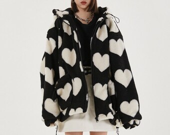 heart fur coat