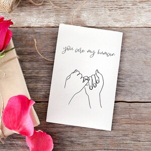 Valentinstag Karte | Kleines Versprechen | Meine Menschenkarte | Bester Freund Karte | Jubiläumskarte | DIN A6 | siehe Nr.192