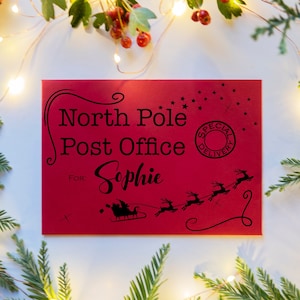 Personalisierte Weihnachtsumschlag | Nordpol-Postamt | Geschenk Umschlag | Weihnachts Umschläge | Weihnachtsgeld | Besatz
