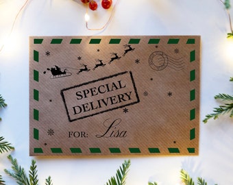 Personalized Christmas Envelope: North Pole Special Delivery