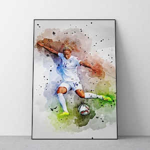 Póster de Alex Greenwood / Copa Mundial Femenina / Impresión de arte mural de fútbol / Ref. n.° 406