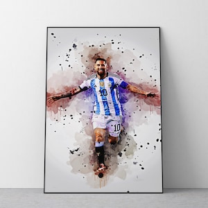 Lionel Messi Argentina Poster | Football Wall Art Print | Ref #305
