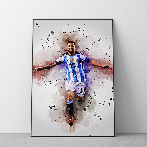 Lionel Messi Argentina Poster | Football Wall Art Print | Ref #305