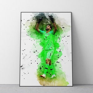 Alisson Becker Poster | Football Wall Art Print | Digital Download