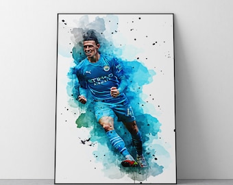Phil Foden Poster | Football Wall Art Print | DIGITAL DOWNLOAD