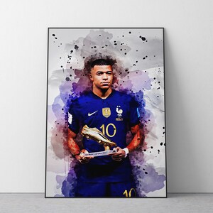 Kylian Mbappé Golden Boot Poster | Football Wall Art Print | Digital Download
