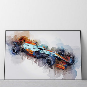 McLaren Gulf Monaco Livery  2021 | Formula One Car | F1 Car | Wall Art Print | A4 | A3 | UK Ref #169