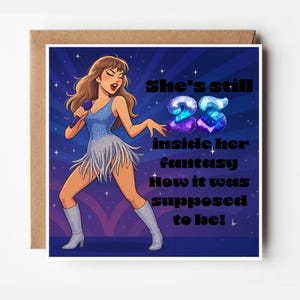 Personalized Birthday Card: Eras Tour, Swiftie Gift ref# 711