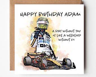 Personalised Lando Norris Birthday Card | Free Envelope | ref#628