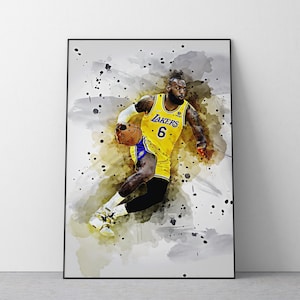 LeBron James Poster | NBA Poster | Los Angeles Lakers | Wall Art Print | Ref #384