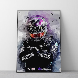 Lewis Hamilton Poster | Formula One Print | Ref #197