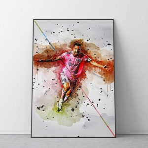 Lionel Messi Inter Miami Poster | Football Wall Art Print | Ref #413
