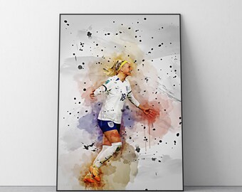 Affiche de Chloé Kelly | Coupe du monde féminine | Impression d'art mural football | Réf #407