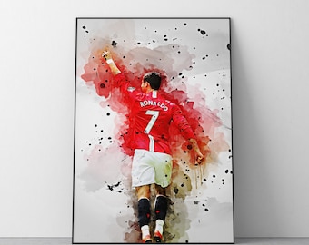 Cristiano Ronaldo Poster | Manchester United Poster | Football Wall Art Print | Ref #431