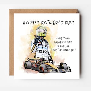 Cartão de Dia dos Pais de Lando Norris | Envelope grátis | ref. nº 607