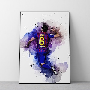 Xavi Hernández Creus Poster | Football Wall Art Print | DIGITAL DOWNLOAD