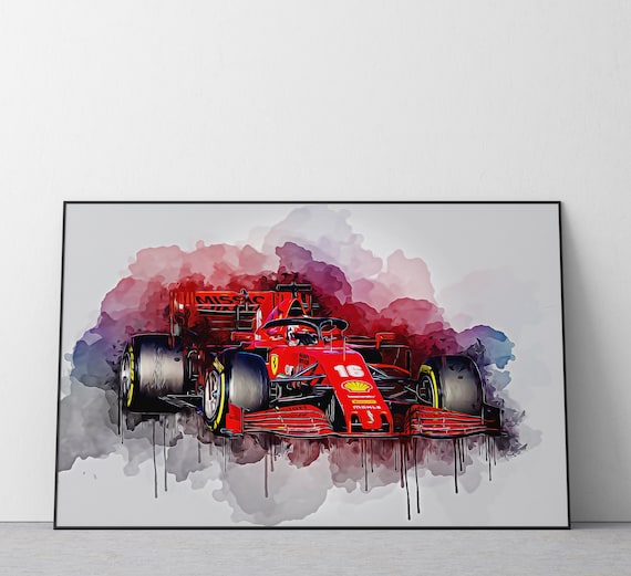 Ferrari Formula One Car F1 Car Wall Art Print A4 A3 Etsy