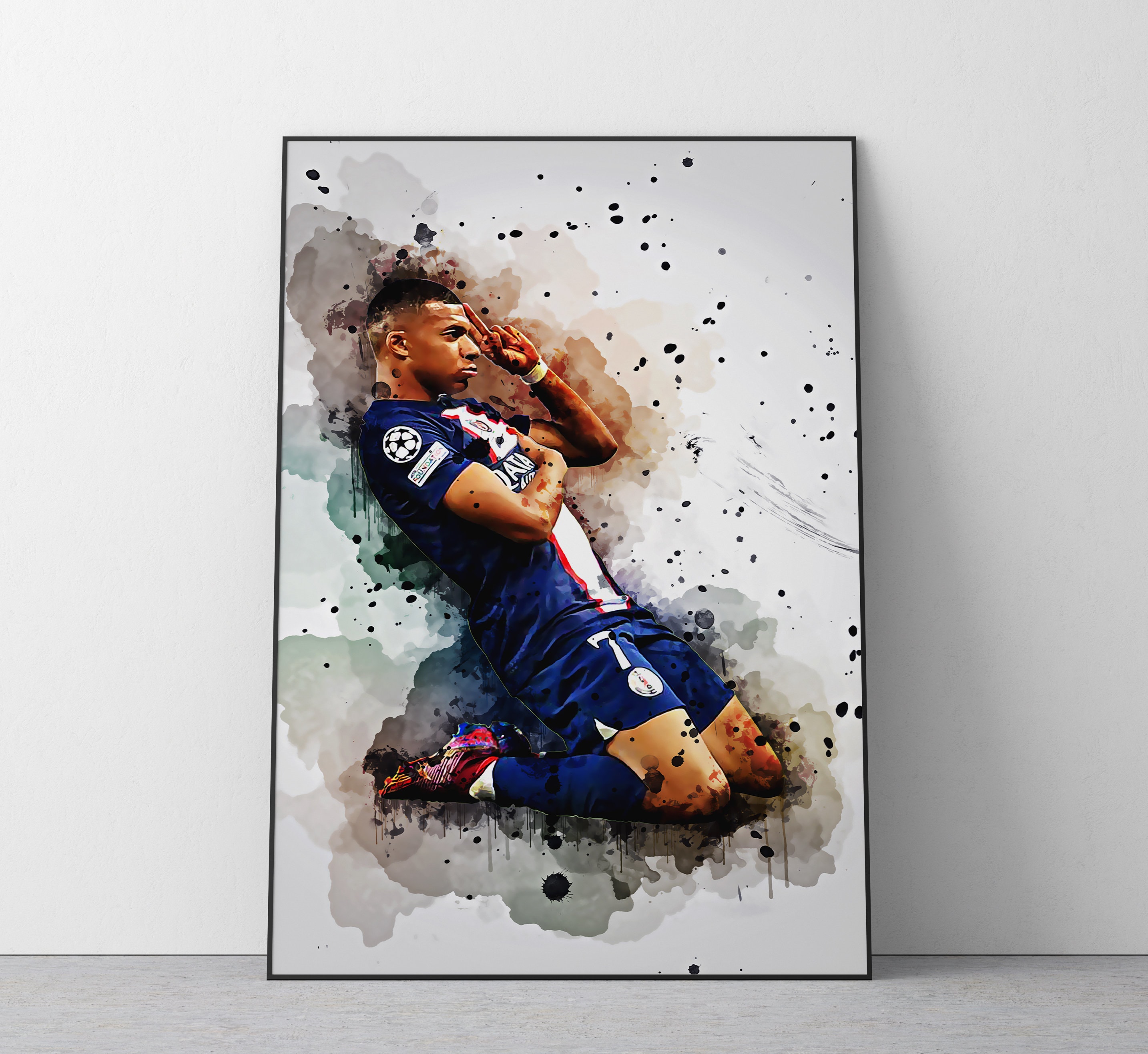 Kylian Mbappé Poster | Football Wall Art Print | Ref #302