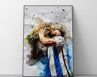 Lionel Messi Argentina Poster | World Cup | Football Wall Art Print | Ref #386