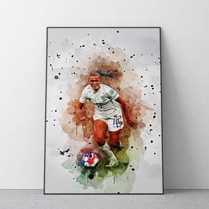 Póster de Georgia Stanway / Copa Mundial Femenina / Impresión de arte mural de fútbol / Ref. n.° 409