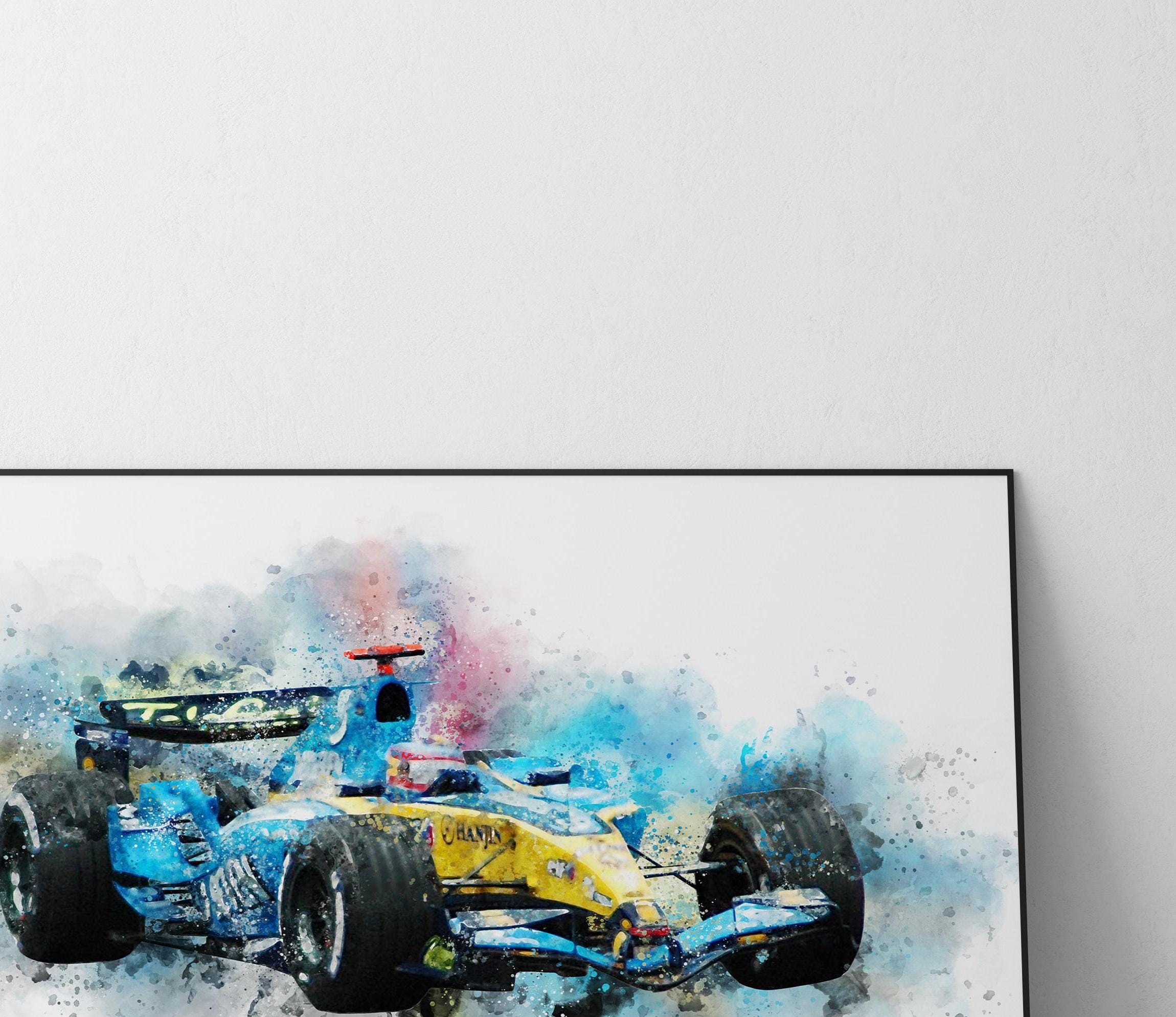 Fernando Alonso Renault R25 F1 Print: 2005 Championship Wall Art