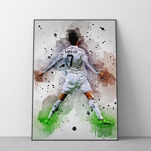 Póster de Cristiano Ronaldo / Impresión artística de fútbol / Ref. n.° 307