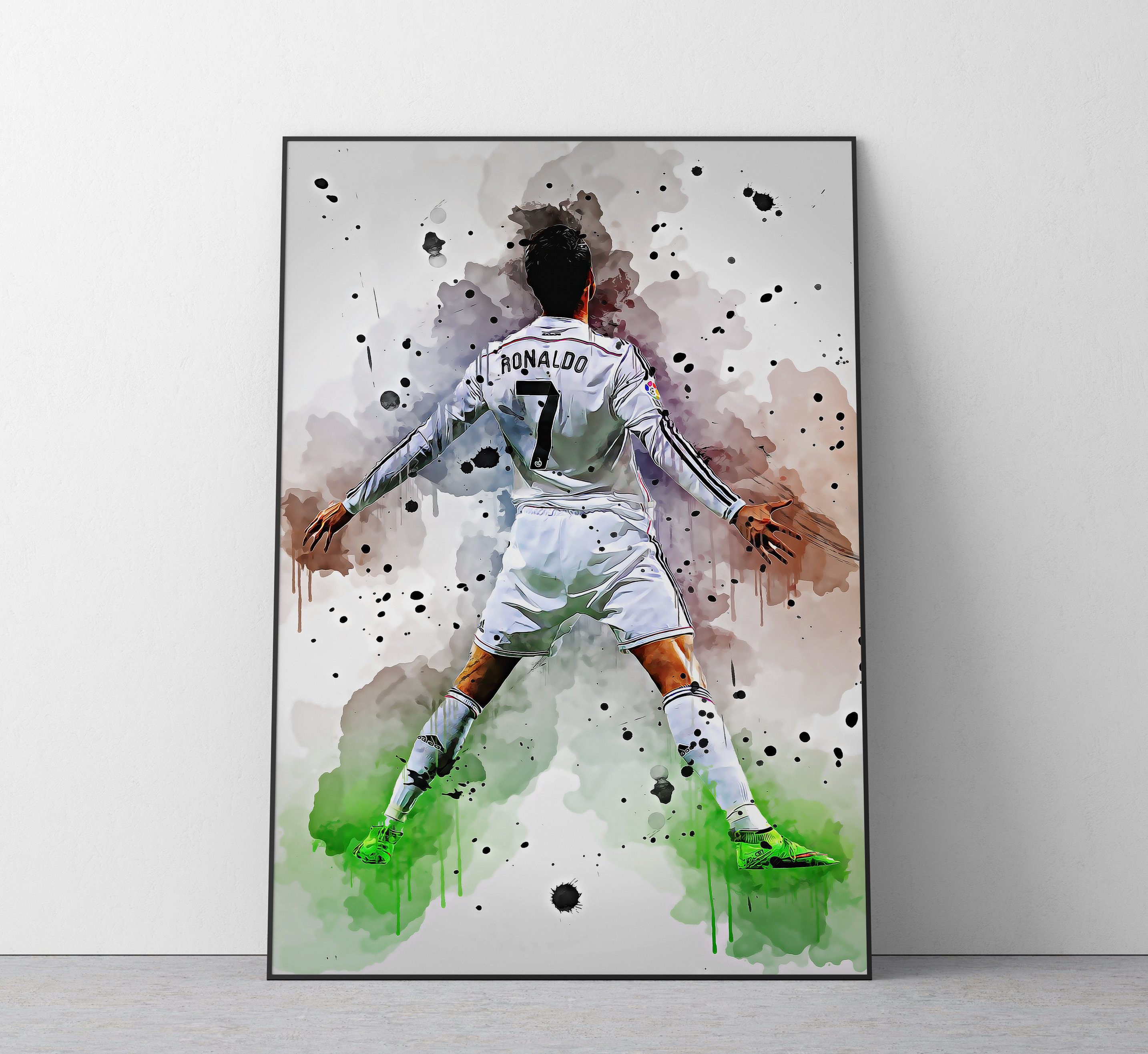 DSGFR – Impression sur toile de football avec Lionel Messi et Cristiano  Ronaldo, décoration murale moderne pour salon, chambre à coucher (60 x 90  cm) : : Cuisine et Maison