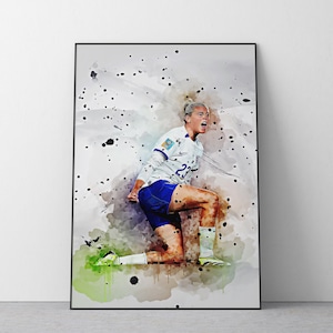 Póster de Alessia Russo / Copa Mundial Femenina / Impresión de arte mural de fútbol / Ref. n.° 404