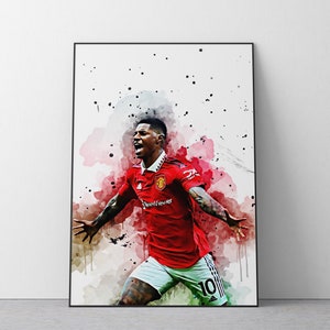 Marcus Rashford Poster | Football Wall Art Print | Ref #354