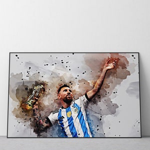 Lionel Messi Argentina Poster | World Cup | Football Wall Art Print | Ref #387