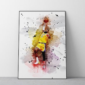 LeBron James Poster | NBA Poster | Los Angeles Lakers | Wall Art Print | Ref #385