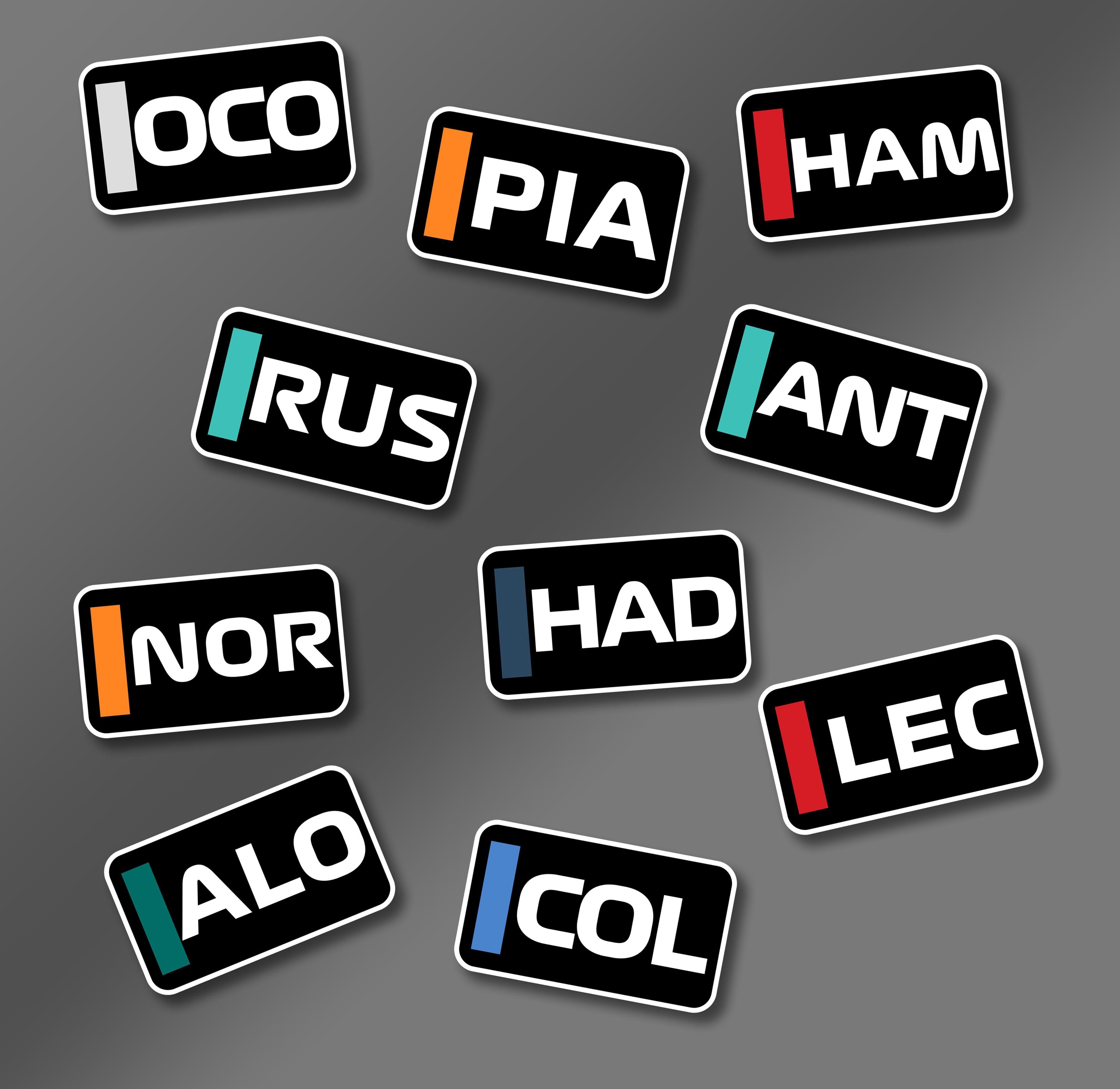 F1 Driver Name Magnet, Waterproof Vinyl Ref #723 - Etsy