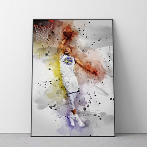 Póster de Stephen Curry / Póster de la NBA / Golden State Warriors / Impresión de arte mural / Ref. n.° 312