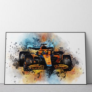 Lando Norris McLaren 2022 Car Poster | F1 Car Print | Digital Download | A2