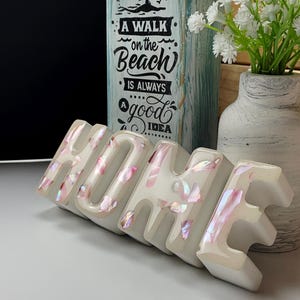 Letras de gesso individuais | Decoração moderna para casa | Decoração costeira | Acabamento em resina | Letras de sinalização | Letras de concreto