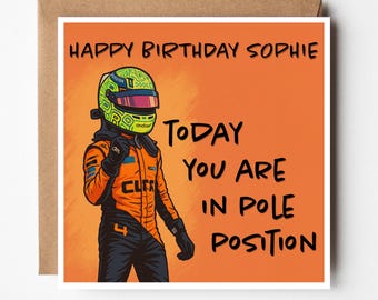 Personalised Lando Norris Birthday Card | Free Envelope | ref#683