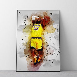 LeBron James Poster | NBA Poster | Los Angeles Lakers | Wall Art Print | Ref #309