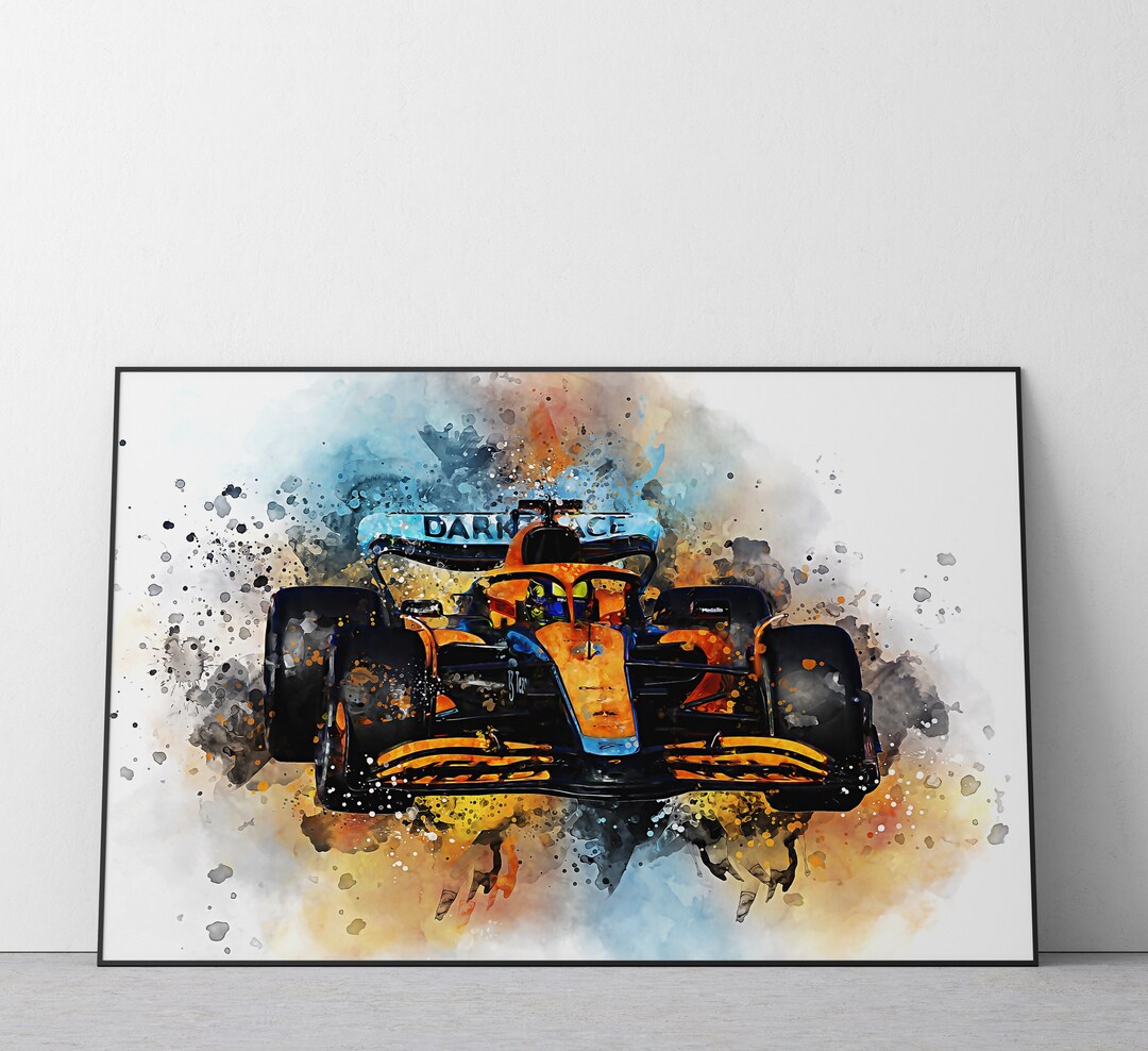 Poster Sur Toile Lando Norris - Décoration Murale Sport Automobile 30x45 Cm, Idéal Pour Chambre Et Bureau