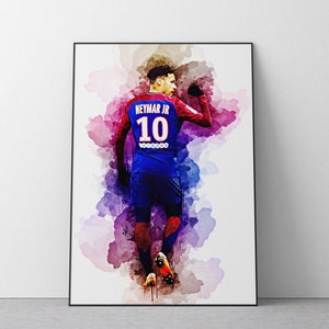 Neymar Junior Poster | Football Wall Art Print | DIGITAL DOWNLOAD